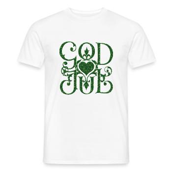 Merry Christmas Christmas xmas holiday winter santa nordic - Men's T-Shirt - white - Front - AI Model Male 178 dark (178cm)