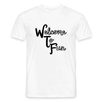 WTF - Welcome To Fun - Men's T-Shirt - white - Front - AI Model Male 178 dark (178cm)