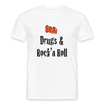 only Rock'n Roll - Männer T-Shirt - Weiß - Vorne - AI Model Male 178 dark (178cm)