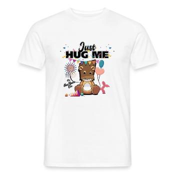 Just Hug Me - Teddy "Shy" Series New Years Eve - Männer T-Shirt - Weiß - Vorne - AI Model Male 178 dark (178cm)