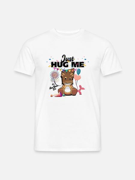 Just Hug Me - Teddy "Shy" Series New Years Eve - Männer T-Shirt - Weiß
