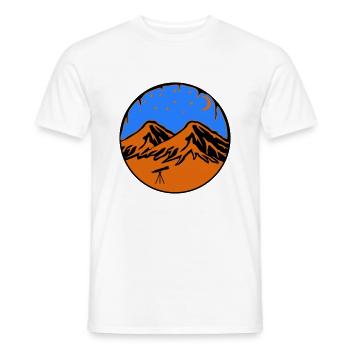 Sternenhimmel Berge - Männer T-Shirt - Weiß - Vorne - AI Model Male 178 dark (178cm)