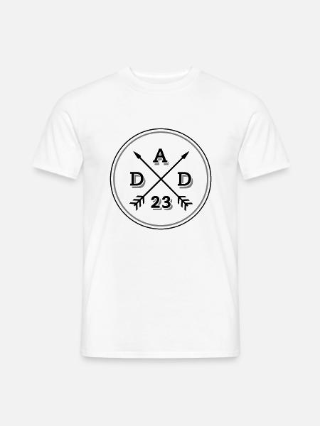 Dad 23 Pfeile Farbwechsel - Männer T-Shirt - Weiß