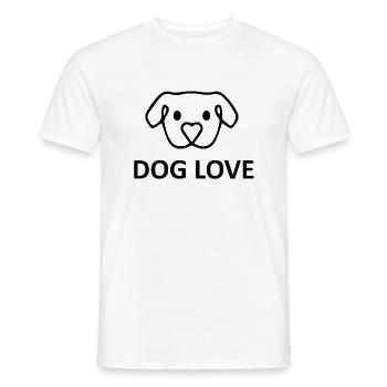 Dog Hund - Männer T-Shirt - Weiß - Vorne - AI Model Male 178 dark (178cm)