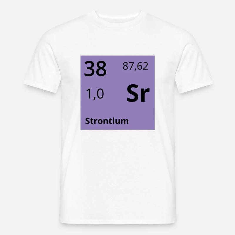 Strontium - Männer T-Shirt - Weiß