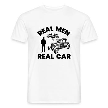 Car - Men's T-Shirt - white - Front - AI Model Male 178 dark (178cm)