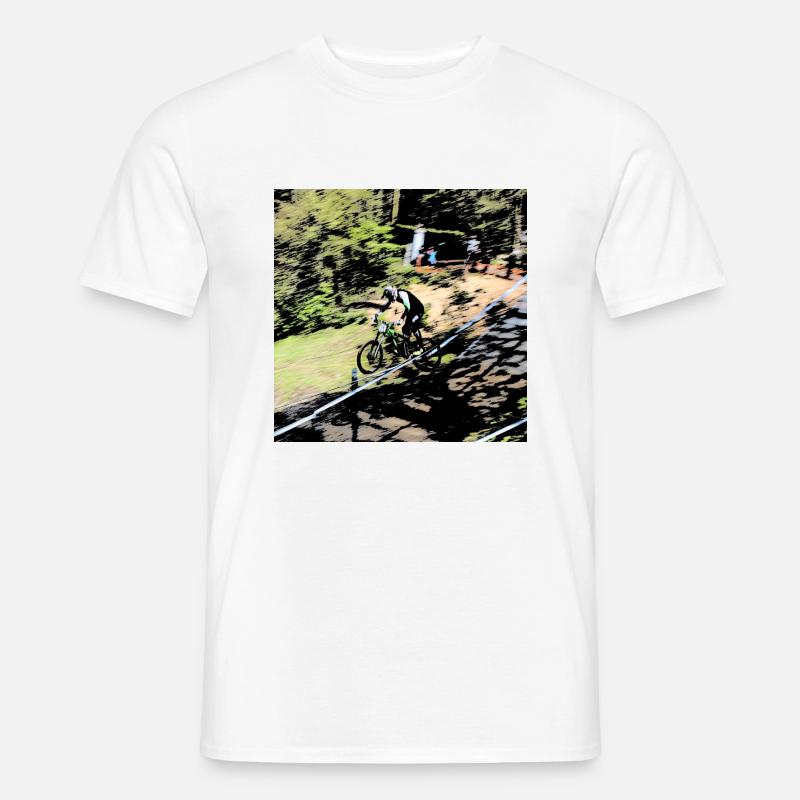 MTB MTB MTB Abfahrt - Männer T-Shirt - Weiß