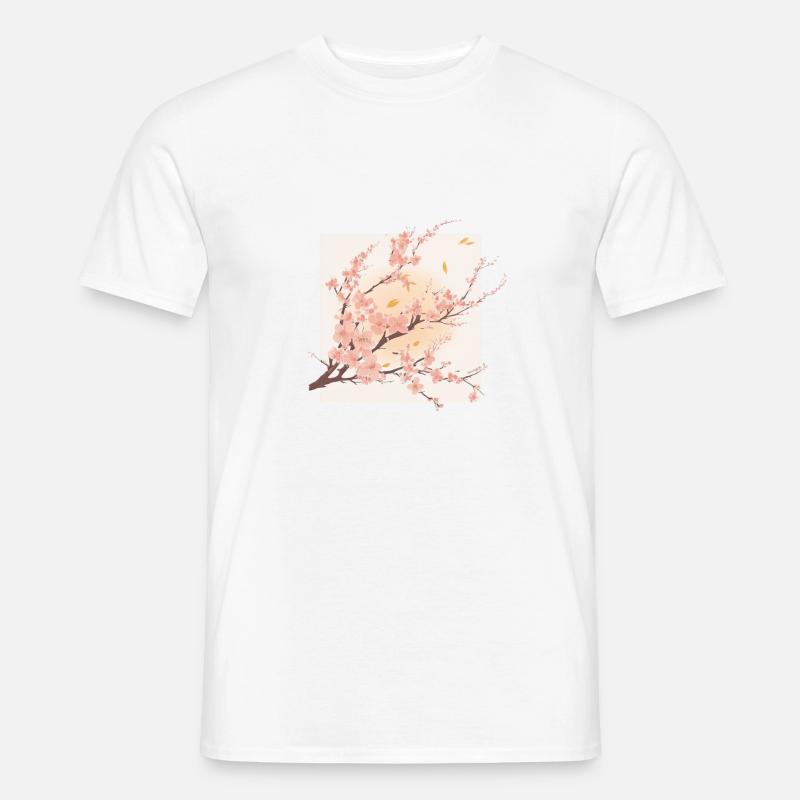 Sakura blüht - Männer T-Shirt - Weiß