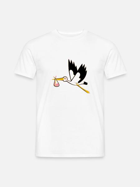 Madame la cigogne und Baby - Männer T-Shirt - Weiß