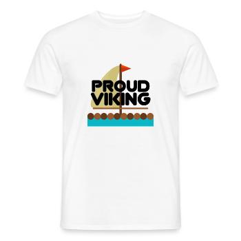 PROUD VIKING - Men's T-Shirt - white - Front - AI Model Male 178 dark (178cm)