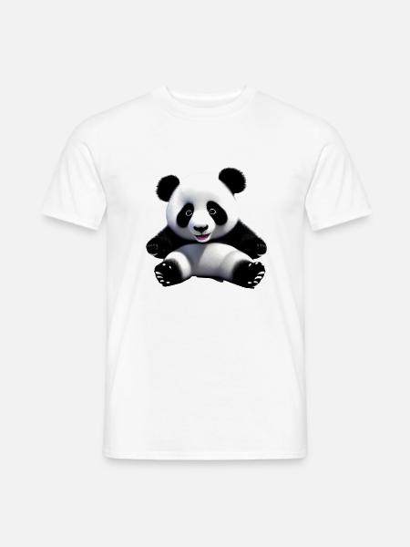 Baby-Panda - Männer T-Shirt - Weiß