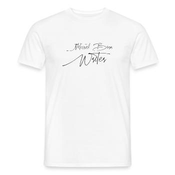 Écrivain né / Noir - T-shirt homme - blanc - Devant - AI Model Male 178 dark (178cm)