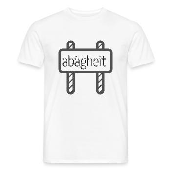 abägheit - Männer T-Shirt - Weiß - Vorne - AI Model Male 178 dark (178cm)