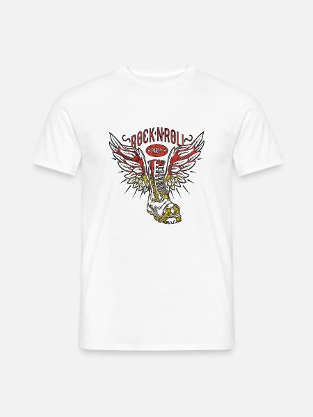 Gitarre, Musik, Band, Musiker, Gitarrist, Rock'n'Roll - Männer T-Shirt - Weiß