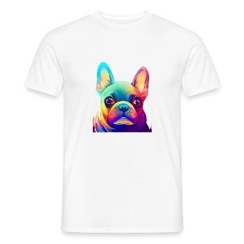 Hunde Hund Französische Bulldogge Hundehalter - Männer T-Shirt - Weiß - Vorne - AI Model Male 178 dark (178cm)