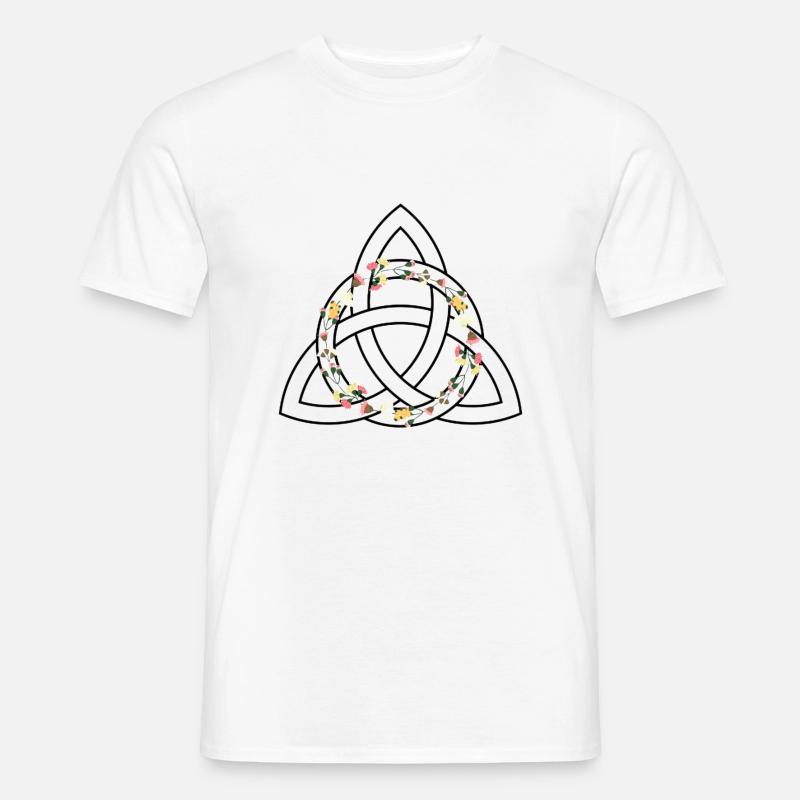 Keltisches Symbol - Triquetra / Triquette oder Triquel. - Männer T-Shirt - Weiß