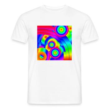 Abstract Comet - Men's T-Shirt - white - Front - AI Model Male 178 dark (178cm)