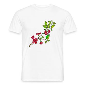 Flowers - Men's T-Shirt - white - Front - AI Model Male 178 dark (178cm)