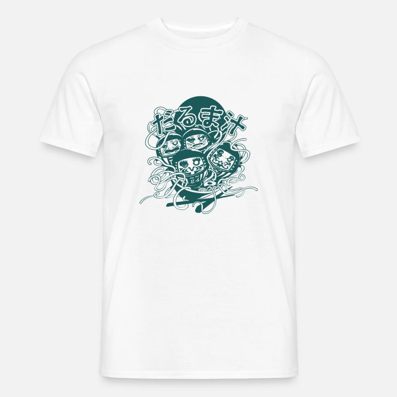 Daruma-Suppe (Schwarz-Weiß-Version) - Männer T-Shirt - Weiß