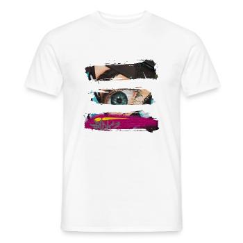 Graffiti-Stil Splash Hip Hop Farben Maler Farbe - Männer T-Shirt - Weiß - Vorne - AI Model Male 178 dark (178cm)