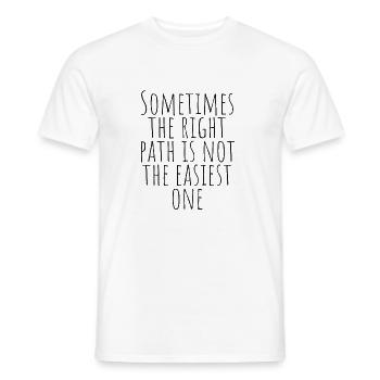 Motivationsspruch - Männer T-Shirt - Weiß - Vorne - AI Model Male 178 dark (178cm)
