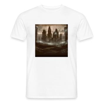 Le nouveau monde futur version 2 - T-shirt homme - blanc - Devant - AI Model Male 178 dark (178cm)