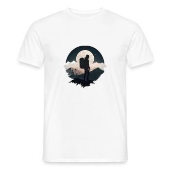 Routard au clair de lune, randonnée - T-shirt homme - blanc - Devant - AI Model Male 178 dark (178cm)