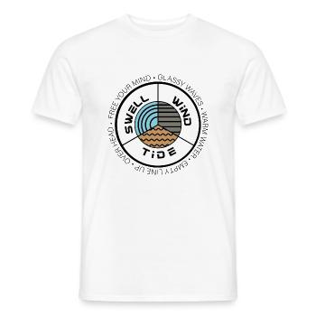 Surfing Surfboard Surfer Geschenkidee - Männer T-Shirt - Weiß - Vorne - AI Model Male 178 dark (178cm)