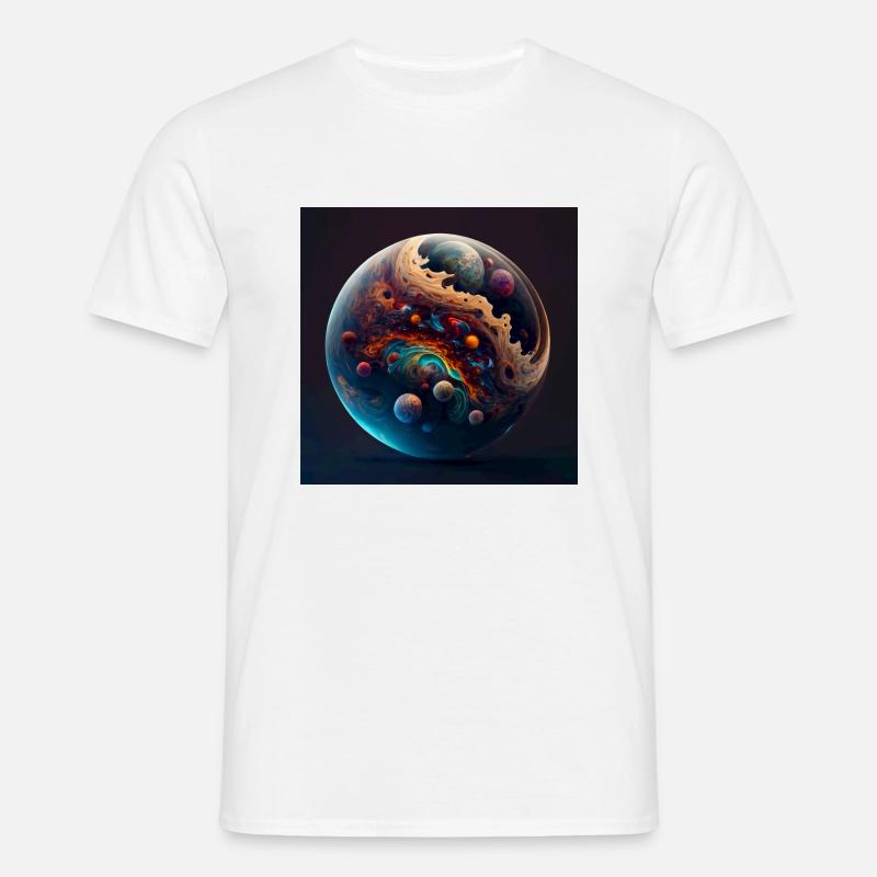 planets exploding - T-shirt Homme - blanc