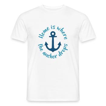 Home is Where the Anchor Drops - Männer T-Shirt - Weiß - Vorne - AI Model Male 178 dark (178cm)