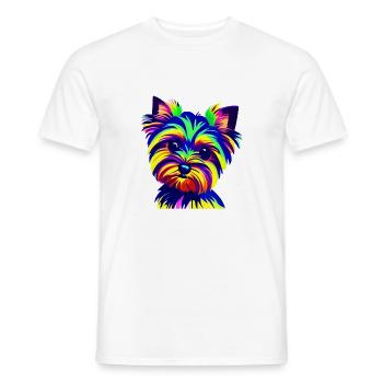 Dog Owner Dogs Terrier Dog Owner Dog - Men's T-Shirt - white - Front - AI Model Male 178 dark (178cm)