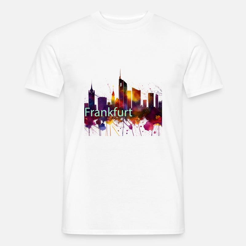 frankfurt skyline - Männer T-Shirt - Weiß