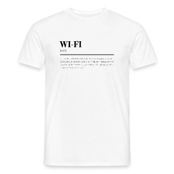 Wi-fi - Définition humour - Cadeau Geek/Gamer - T-shirt homme - blanc - Devant - AI Model Male 178 dark (178cm)