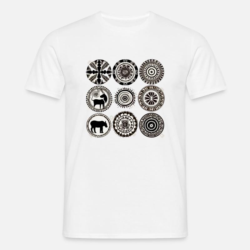 Afrikanische Folklore - Männer T-Shirt - Weiß