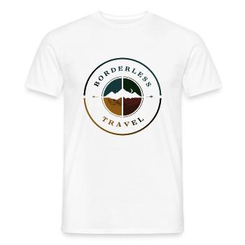 Grenzenloses Reisen Kollektion - Genieße die Freih - Männer T-Shirt - Weiß - Vorne - AI Model Male 178 dark (178cm)