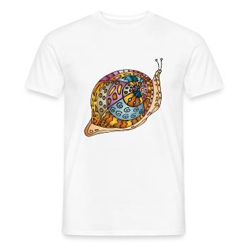 Schnecke - Männer T-Shirt - Weiß - Vorne - AI Model Male 178 dark (178cm)