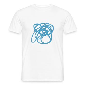 Blue ball - Men's T-Shirt - white - Front - AI Model Male 178 dark (178cm)