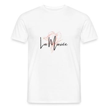 La mariée floral - T-shirt homme - blanc - Devant - AI Model Male 178 dark (178cm)