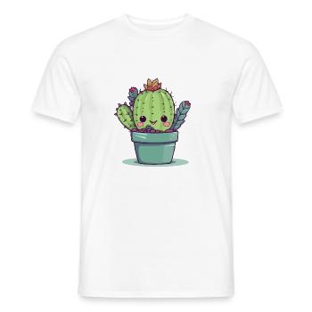 Cute baby cactus - Men's T-Shirt - white - Front - AI Model Male 178 dark (178cm)