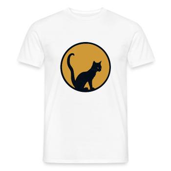 Schwarze Katze, ein Symbol - Männer T-Shirt - Weiß - Vorne - AI Model Male 178 dark (178cm)