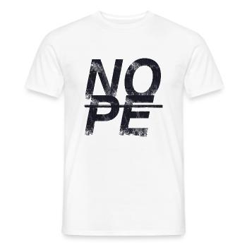 NOPE - don't be a yes sayer! - Men's T-Shirt - white - Front - AI Model Male 178 dark (178cm)