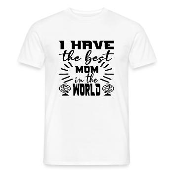 J’ai la meilleure maman du monde - T-shirt homme - blanc - Devant - AI Model Male 178 dark (178cm)