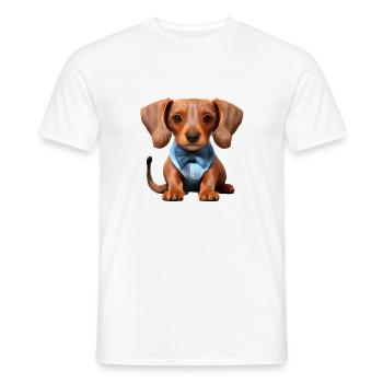 Dog owners Dachshund Dog Dogs Dog owners - Men's T-Shirt - white - Front - AI Model Male 178 dark (178cm)