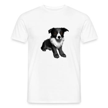 Hunde Hundeliebhaber Border Collie Hundehalter - Männer T-Shirt - Weiß - Vorne - AI Model Male 178 dark (178cm)
