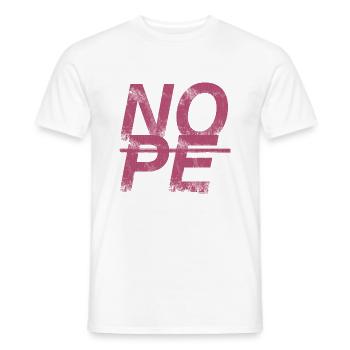 NOPE - don't be a yes sayer! - Men's T-Shirt - white - Front - AI Model Male 178 dark (178cm)