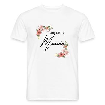 Team de la mariée floral - T-shirt homme - blanc - Devant - AI Model Male 178 dark (178cm)