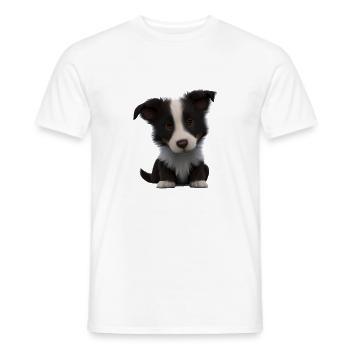 Hundehalter Hunde Border Collie Hundeliebhaber - Männer T-Shirt - Weiß - Vorne - AI Model Male 178 dark (178cm)