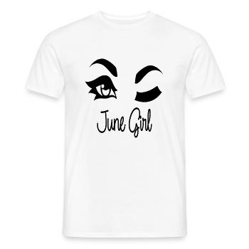 June Girl - Männer T-Shirt - Weiß - Vorne - AI Model Male 178 dark (178cm)