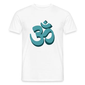 om zeichen symbol mantra yoga spirit liebe - Männer T-Shirt - Weiß - Vorne - AI Model Male 178 dark (178cm)