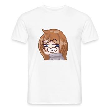 Pillowg1rl Emote Smirk - Männer T-Shirt - Weiß - Vorne - AI Model Male 178 dark (178cm)